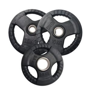 Rubber coated steering weight plates
